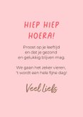 Lieve verjaardagskaart van boomer hondje met bloemenkrans 3