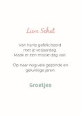 Lieve verjaardagskaart van hond met bloemenkrans 3