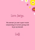 Lieve vos met ballonnen verjaardagskaart 3