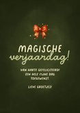 Magisch verjaardagskaartje kerstboom drie roodborstjes 3
