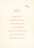 Menukaart bubbles & bites met champagne, drank en glazen 3