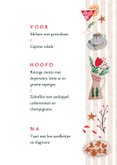 Menukaart doodles kerstdiner maaltijden en dranken 3