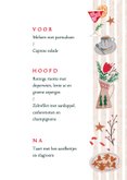 Menukaart doodles kerstdiner maaltijden en dranken 3
