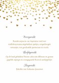 Menukaart gouden hartjes 3