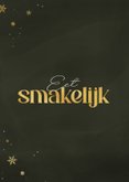 Menukaart kerst stijlvol 2027 sneeuwvlokjes goudlook 2