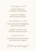 Menukaart minimalistische beige met bruin food & drinks 3