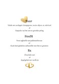 Menukaart trouwen met gouden letters - enjoy your dinner! 3