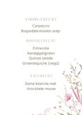 Menukaart veldbloemen  3