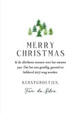 Minimalistische kerstkaart fotokaart kerstbomen watercolor 3