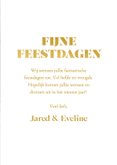 Minimalistische kerstkaart met eigen fotos en gouden 2027 3