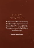 Minimalistische nieuwjaarskaart happy new year koperlook 3