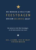 Minimalistische strakke kerstkaart met eigen foto en tekst 3