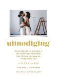 Minimalistische uitnodiging housewarming goud 3