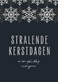 Moderne kerstkaart met zilverfolie sneeuwvlokken 3