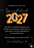 Moderne kerstkaart sprankelend cijferballonnen goud logo 3