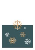Moderne, stijlvolle zakelijke kerstkaart met eigen foto Achterkant