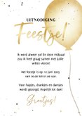 Moderne uitnodiging foto's 50 jaar verjaardag ballonnen 3