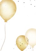 Moderne uitnodiging foto's 50 jaar verjaardag ballonnen Achterkant