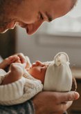 Moderne vaderdagkaart met grote eigen foto en I Love You 2