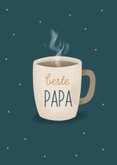 Moderne vaderdagkaart met koffiemok 2