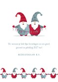 Moderne zakelijke kerstkaart met kerstkabouters en foto 3