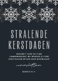 Moderne zakelijke kerstkaart met zilverfolie sneeuwvlokken 3