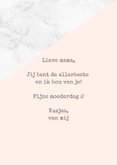 Moederdag kaart marmer eigthies 3