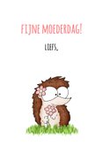 Moederdagkaart egeltje hedgehugs voor Moederdag 3