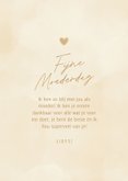 Moederdagkaart 'Fijne Moederdag' beige met foto en hart 3