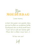 Moederdagkaart grappig hippie liefste mama humor 3