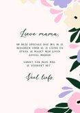 Moederdagkaart Happy Mother's day met bloemen 3