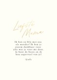 Moederdagkaart 'Liefste mama' goud fotocollage 4 foto's 3