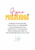 Moederdagkaart voor de liefste mama bloemen foto vlinder 3