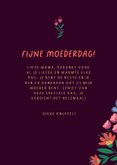 Moederdagkaart voor de liefste moeder met bloemen 3