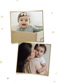 Moederdagkaartje met grote eigen foto I love you hartjes 2