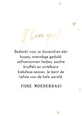 Moederdagkaartje met grote eigen foto I love you hartjes 3