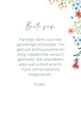 Mooi bedankkaart met wilde bloemen 3