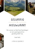 Nieuwjaar fotocollage hexagon kaart met 5 foto's 3