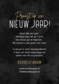 Nieuwjaarskaart 2025 vuurwerk champagne nieuwjaarsborrel 3