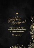 Nieuwjaarskaart 2026 met foto vuurwerk en sterren zwart 3
