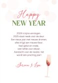 Nieuwjaarskaart cheers champagne happy new year hip 3