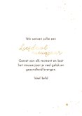 Nieuwjaarskaart eigen grote foto sterrenkaden liefdevol 3