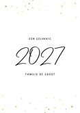 Nieuwjaarskaart fotocollage 2027 met gouden sterren 3