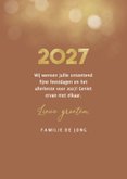 Nieuwjaarskaart goudlook collage aanpasbaar 2027 3