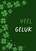 Nieuwjaarskaart groen klavertjes vier geluk 2026 2