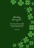Nieuwjaarskaart groen klavertjes vier geluk 2026 3