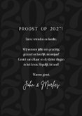 Nieuwjaarskaart happy new year oliebollen zwart 2027 3