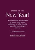 Nieuwjaarskaart met cocktail glaasjes en sterretjes 3