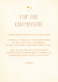 Nieuwjaarskaart pop the champagne eenvoudig 3