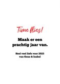 Nieuwjaarskaart scheurkalender 'Time flies' 2